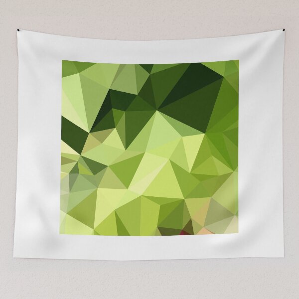 Item preview, Electric Lime Green Abstract Low Polygon Background designed and sold by retrovectors.