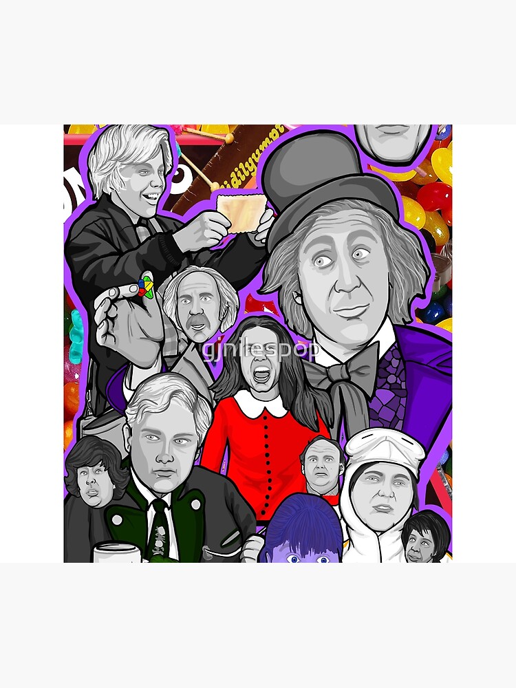 willy wonka and the chocolate factory character collage