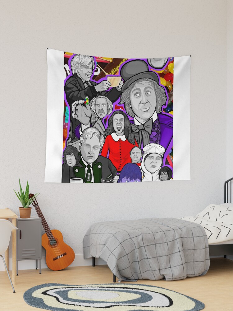 willy wonka and the chocolate factory character collage