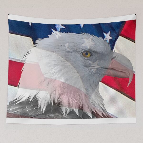 Item preview, Bald Eagle with U.S. Flag designed and sold by ADM Photography.