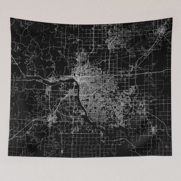 Item preview, Tulsa map Oklahoma designed and sold by linelinelines.