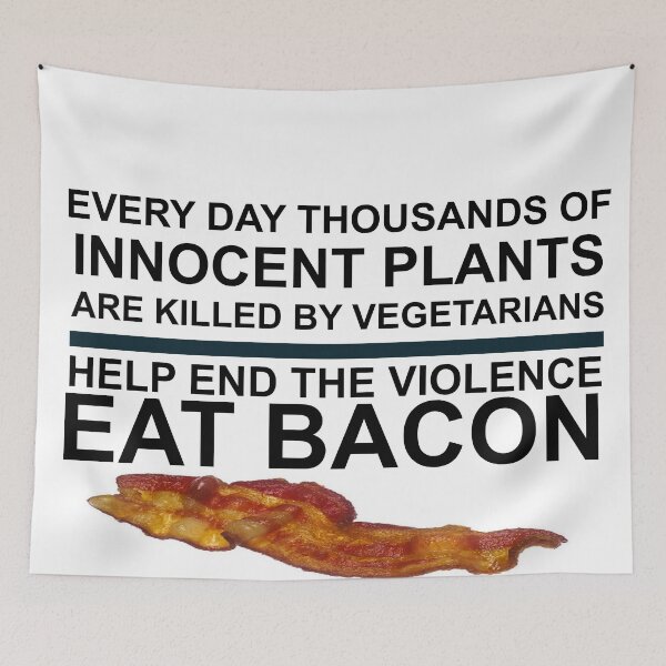 Item preview, END PLANT VIOLENCE - EAT BACON designed and sold by CalliopeSt.