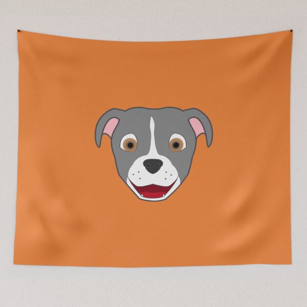 Item preview, Gray Pitbull Face with Blaze designed and sold by Grifynne.