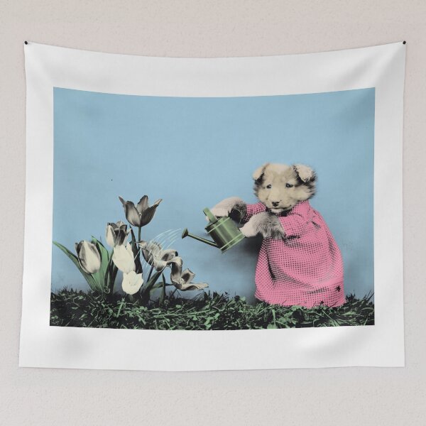 Item preview, Cute Dog Watering Garden designed and sold by Vintage Designs +.
