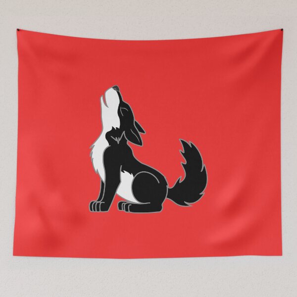 Item preview, Black & White Howling Wolf Pup designed and sold by Grifynne.