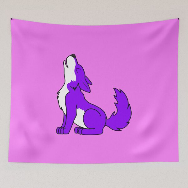 Item preview, Purple Howling Wolf Pup designed and sold by Grifynne.