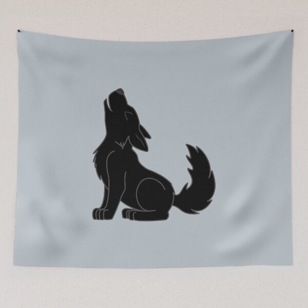 Item preview, Black Howling Wolf Pup designed and sold by Grifynne.