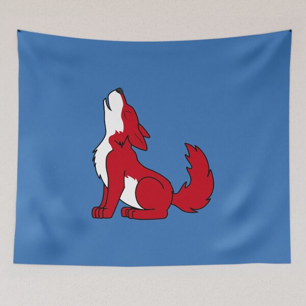 Item preview, Red Howling Wolf Pup designed and sold by Grifynne.