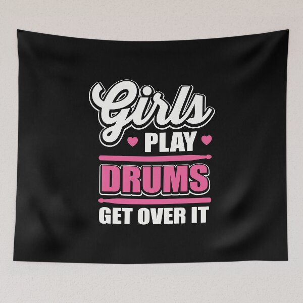 Item preview, Girls play drums get over it designed and sold by nektarinchen.
