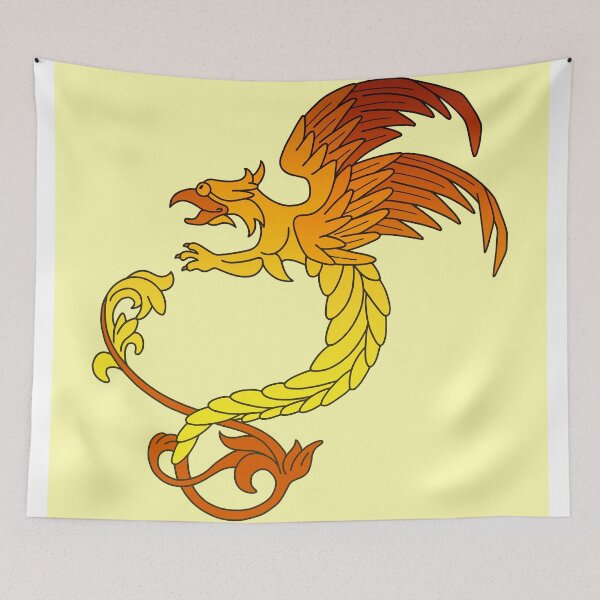 Item preview, Griffin griffon gryphon in flaming colours designed and sold by aapshop.
