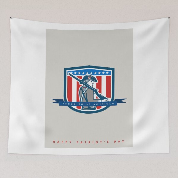 Item preview, Patriots Day Greeting Card American Patriot Minuteman Musket Rifle designed and sold by patrimonio.