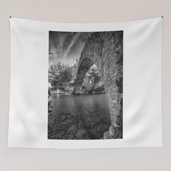 Item preview, Old stone bridge in northern Greece, in bw designed and sold by Antonis Lemonakis.