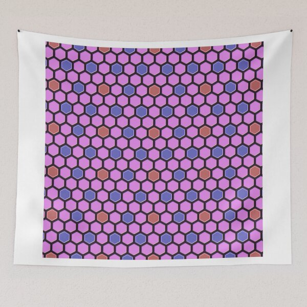 Item preview, Honeycombs heliotrope blue red designed and sold by aapshop.