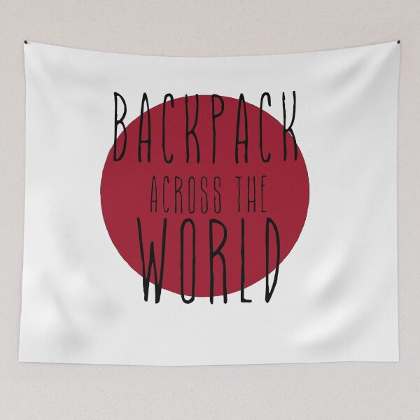 Item preview, Backpack across the world designed and sold by Raccooning Society.