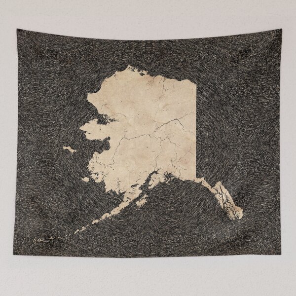 Item preview, Alaska map designed and sold by InkMaps.