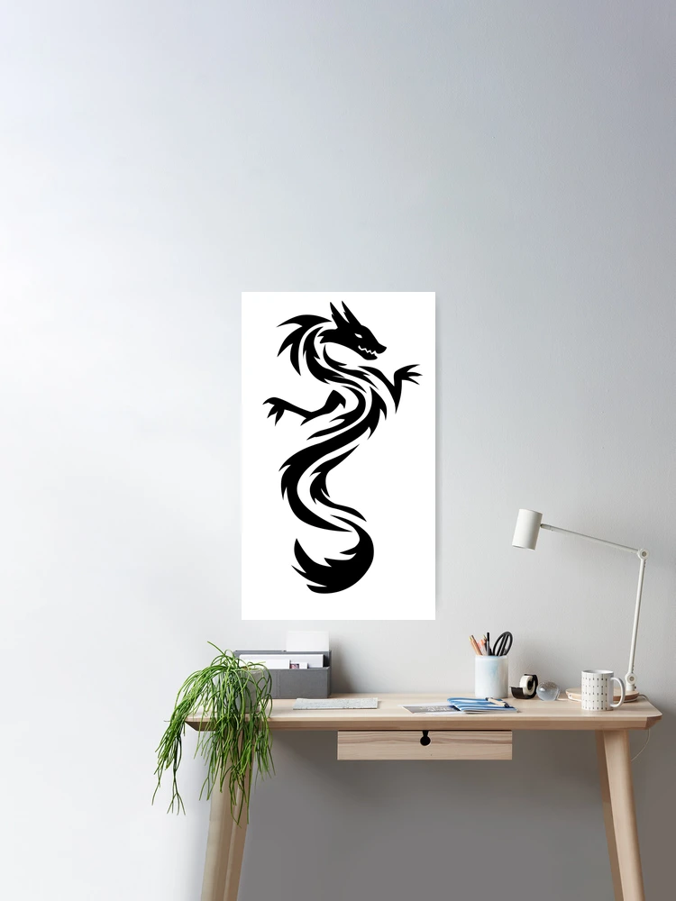 Tribal Chinese Dragon Tattoo Greeting Card for Sale by BiscuitSnack