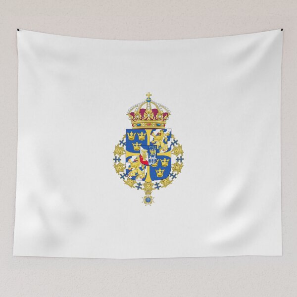 Item preview, Greater Coat of Arms of Sweden Without Ermine Mantlingm Compartment & Supporters designed and sold by abbeyz71.