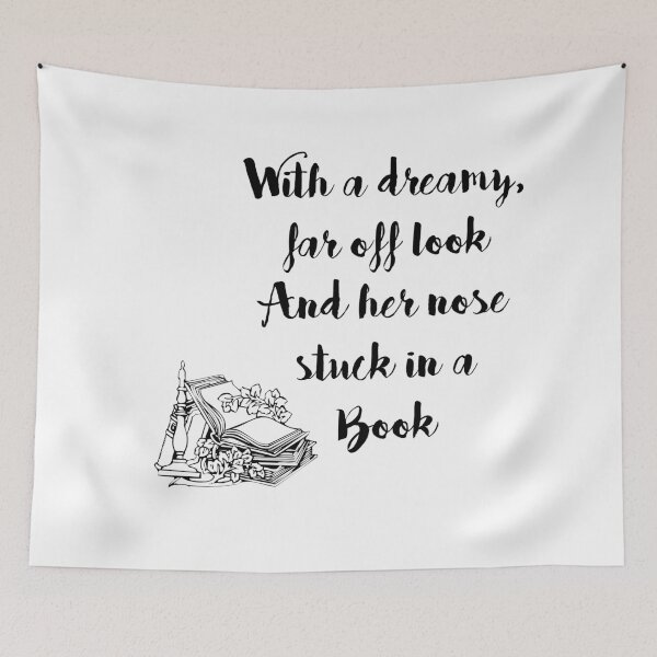 Item preview, Nose Stuck In A Book - White designed and sold by Wuthering Pages Boutique.