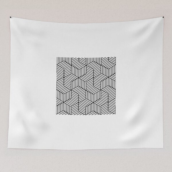 Item preview, Black and White Geometric Pattern designed and sold by emrapper.
