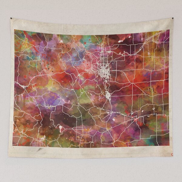 Item preview, colorado map warm colors designed and sold by MapMapMaps.