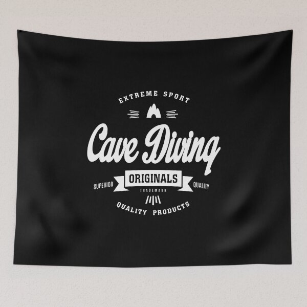 Item preview, Cave Diving Extreme Sport White Design Art designed and sold by cidolopez.