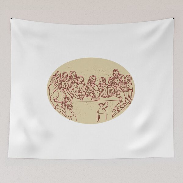 Item preview, Last Supper Jesus Apostles Drawing designed and sold by patrimonio.