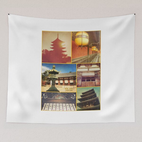 Item preview, Traditional Japanese Architecture Nara Kyoto Collage 1 designed and sold by Beverly Claire Kaiya.