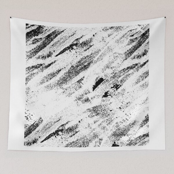 Item preview, Simple Rustic White Painted Brushstrokes on Black designed and sold by Blkstrawberry.
