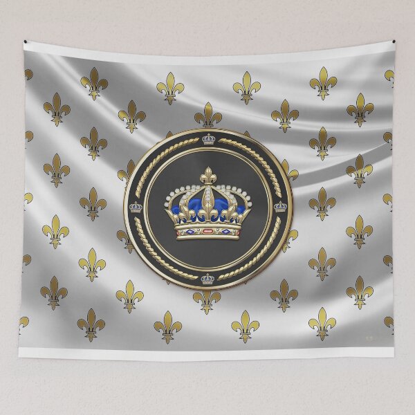 Item preview, Royal Crown of France over Royal Standard designed and sold by Serge Averbukh Art Studio.