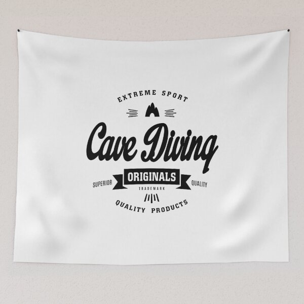 Item preview, Cave Diving Extreme Sport Black Design Art designed and sold by cidolopez.