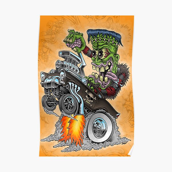 Frankenstein-Wheelie Poster