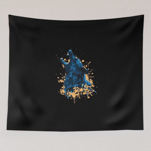 Item preview, Blue Geometric Barking Shepherd designed and sold by Abbysinthe.