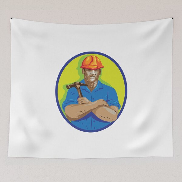 Item preview, Construction Worker Foreman Arms Crossed WPA designed and sold by patrimonio.