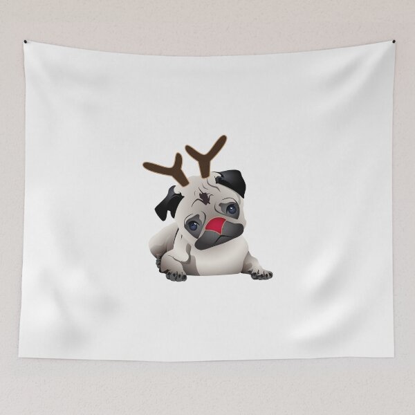 Item preview, Reindeer Pug designed and sold by pugmom4.