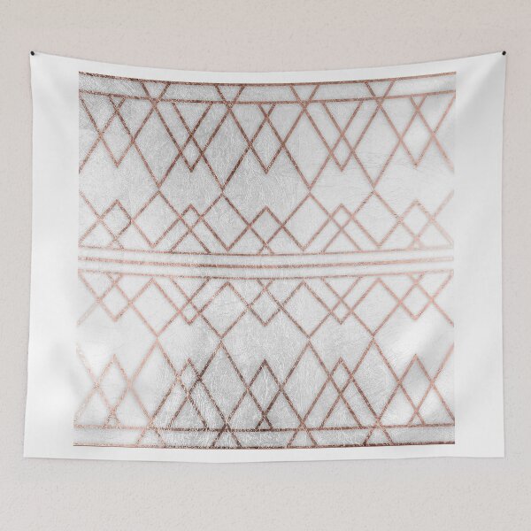 Item preview, Chic Modern Faux Rose Gold Geometric Triangles designed and sold by Blkstrawberry.
