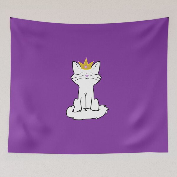 Item preview, White Cat Princess with Gold Crown designed and sold by Grifynne.