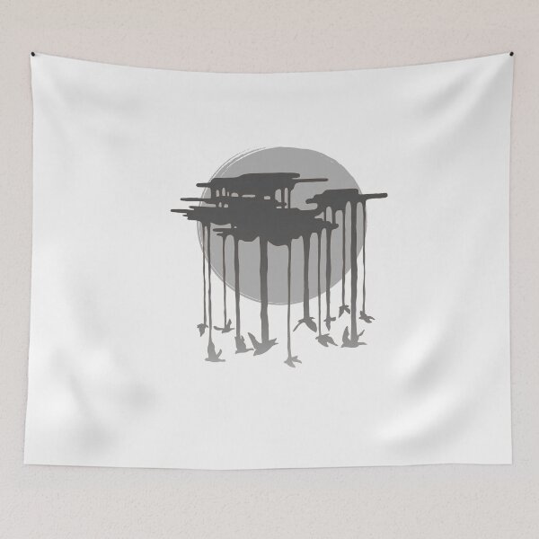 Item preview, Flock Of Rain In Gloomy Grey designed and sold by Roesbery.