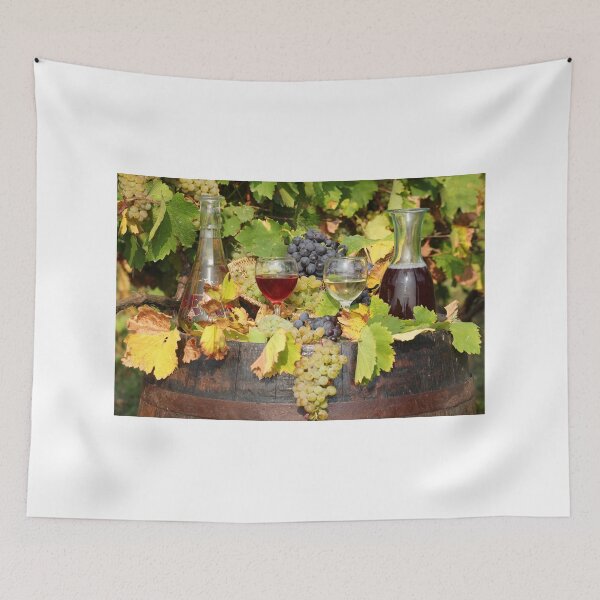Item preview, red and white wine autumn scene designed and sold by goceris.
