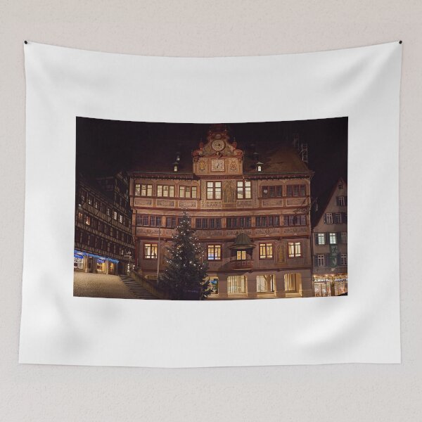 Item preview, Tübingen town hall at night designed and sold by Mark Bangert.