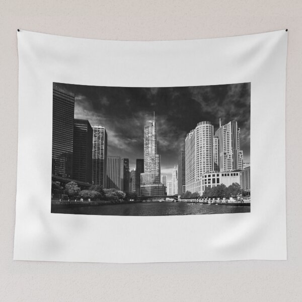 Item preview, City - Chicago IL - Trump Tower BW designed and sold by Mike Savad Photography.