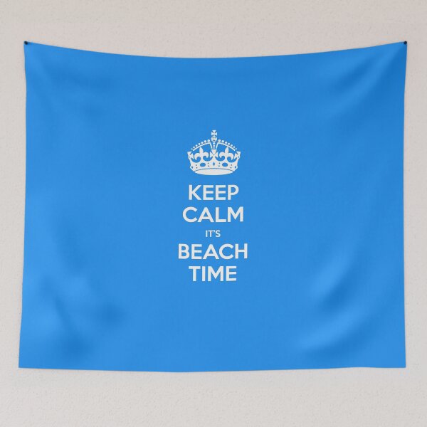 Aperçu de l'œuvre keep calm its beach time créée et vendue par CacaoDesigns.