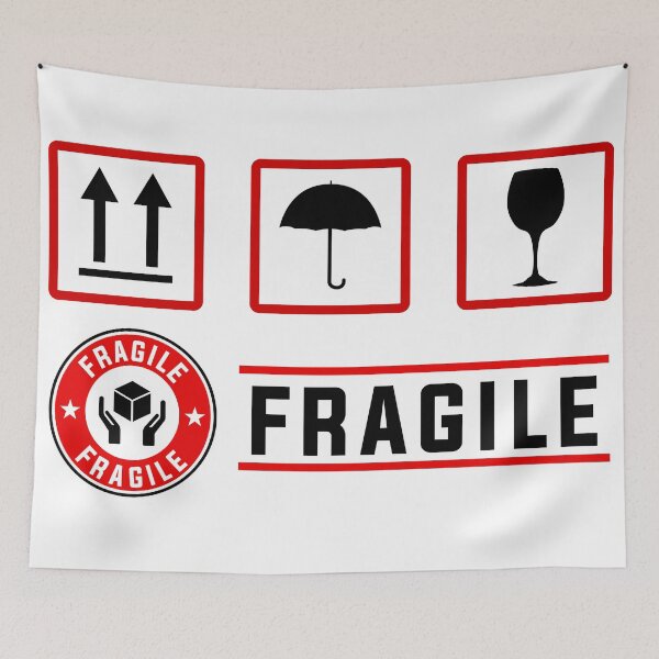 Item preview, fragile signs and stamps designed and sold by Alejandro Durán Fuentes.