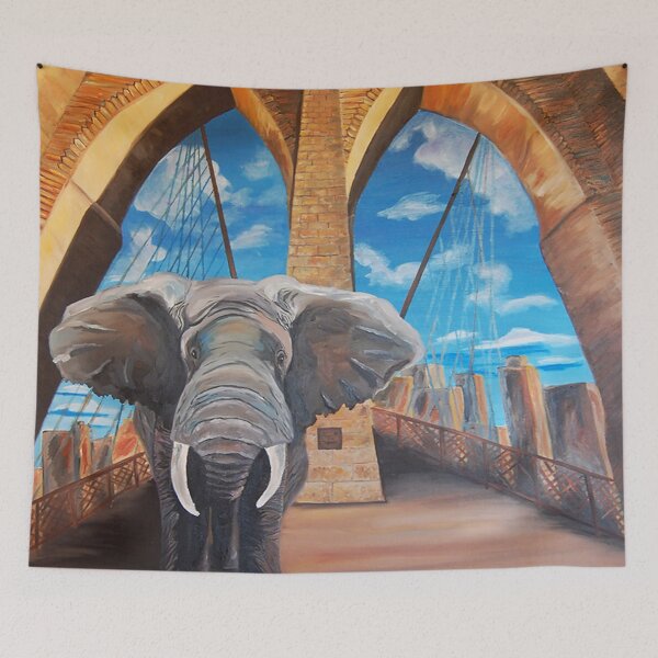 Item preview, Elephant Crossing the Brooklyn Bridge designed and sold by pineapplestreet.