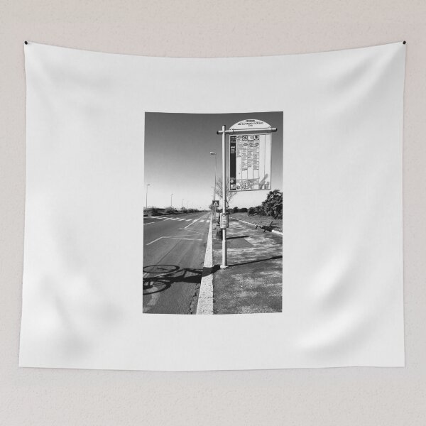 Item preview, Ostia seafront:  bus stop sign and shadow rider designed and sold by Giuseppe Cocco.