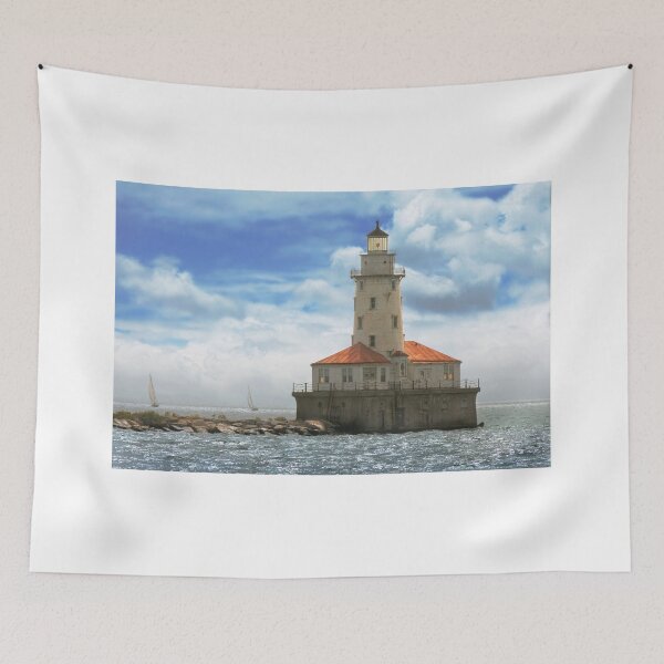 Item preview, City - Chicago IL - Chicago harbor lighthouse designed and sold by Mike Savad Photography.