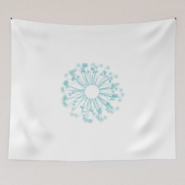 Item preview, Fiddlehead Star in Blue-Green designed and sold by tinyflyinggoats.