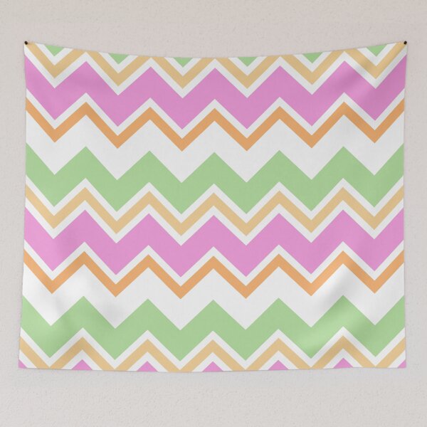 Item preview, Chevron Pink Green Orange Zigzag Pattern designed and sold by Beverly Claire Kaiya.