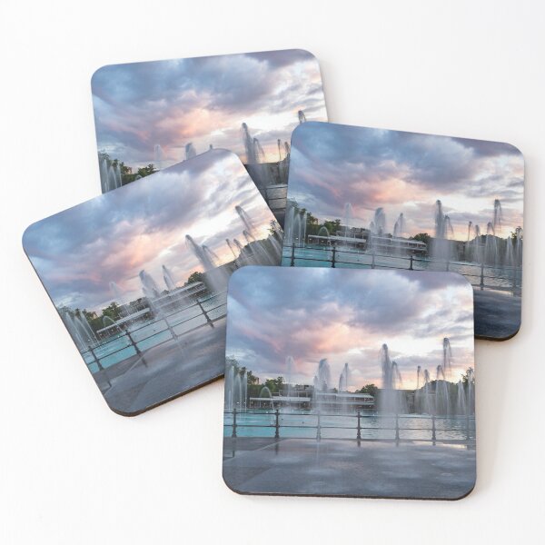 Item preview, Splish-Splash - the Wading Water Jets at Dusk designed and sold by Georgia Mizuleva.