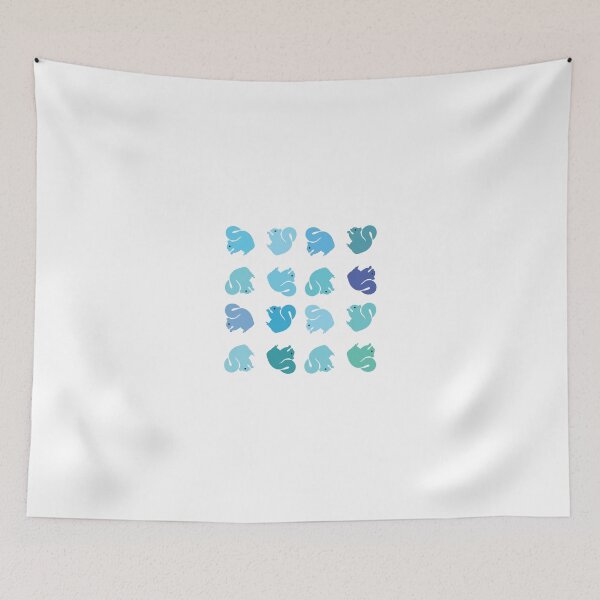Item preview, Blue Squirrel Rainbow designed and sold by tinyflyinggoats.