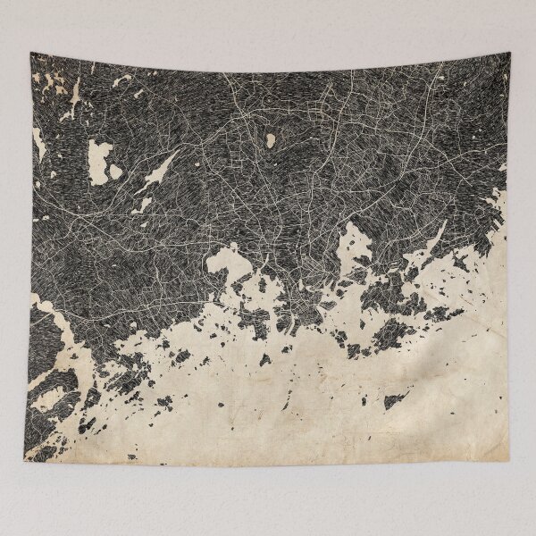 Item preview, Helsinki map ink lines designed and sold by InkMaps.